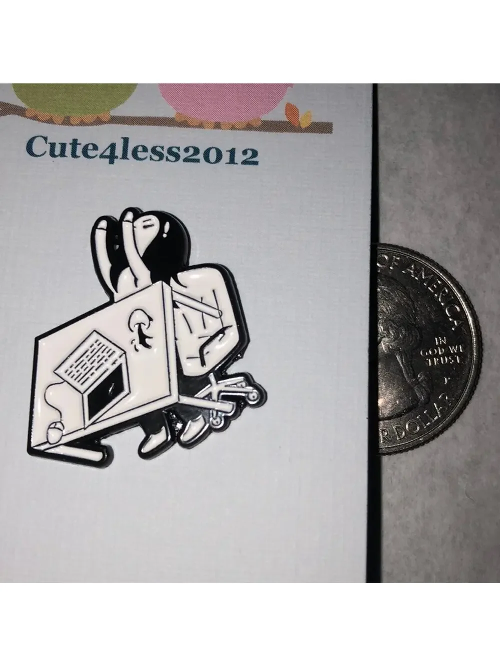 Frustrated with Work School Desk Pin Brooch